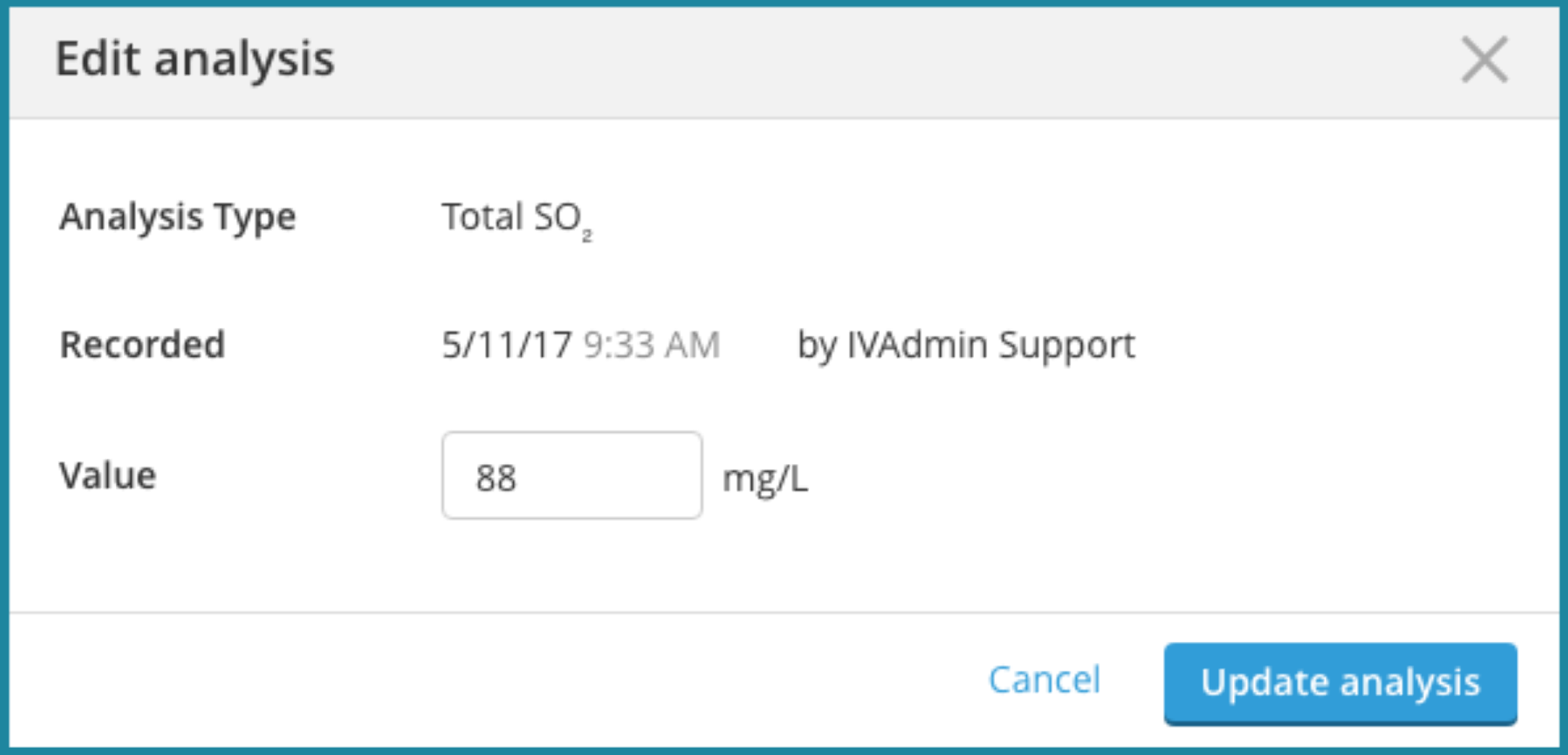 Edit and Delete Analysis Data